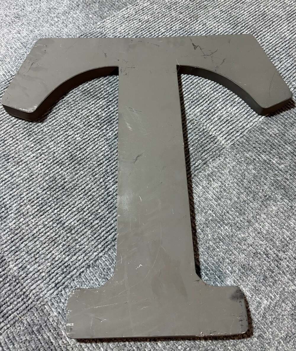 At Home Galvanized Metal Letter T Wall Decor